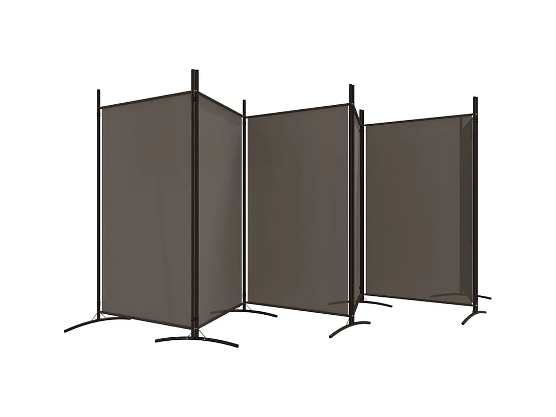 6-delige scheidingswand Antraciet 520x180 cm Stof