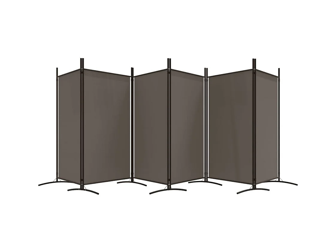 6-delige scheidingswand Antraciet 520x180 cm Stof