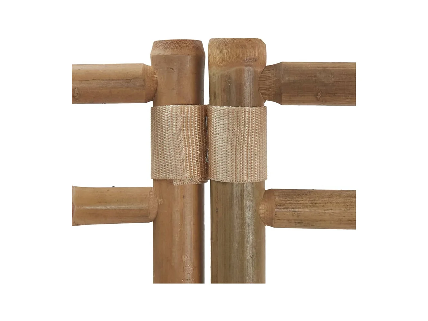 Cloison de séparation pliante 5 panneaux 200 cm Bambou et toile