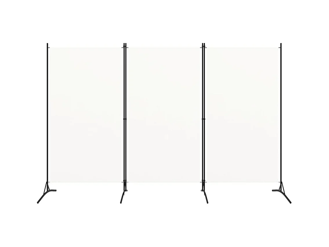 Parete divisoria a 3 pannelli Bianco 260x180 cm Tessuto