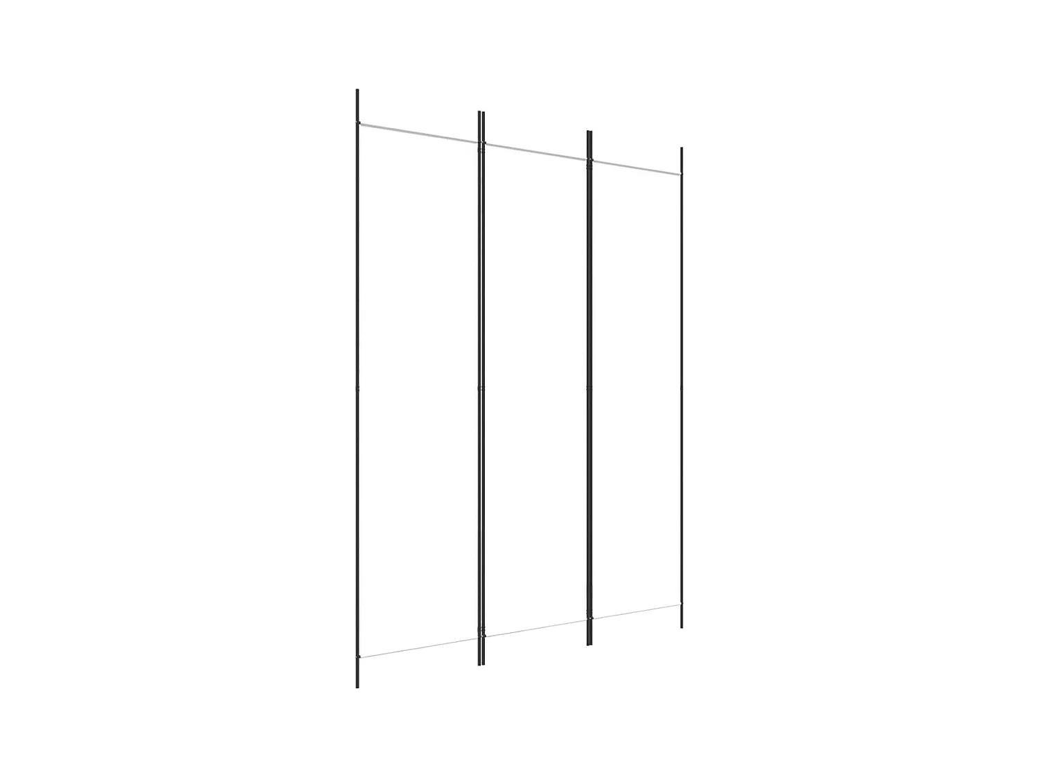 3-delige scheidingswand Wit 150x200 cm Stof