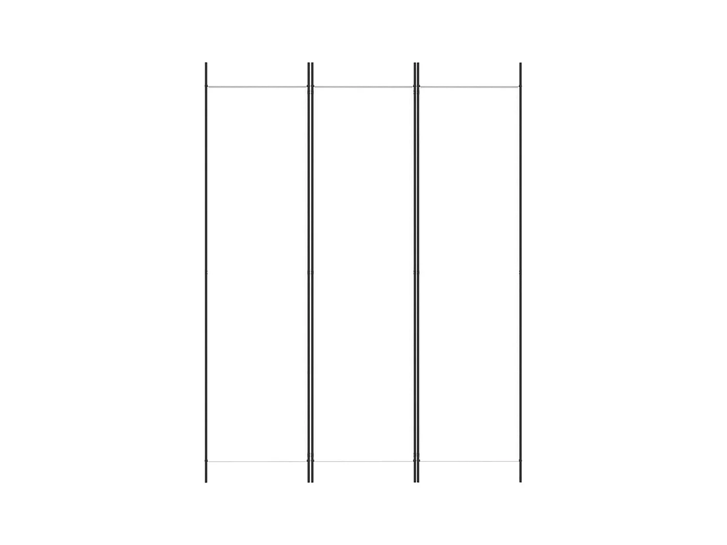 3-delige scheidingswand Wit 150x200 cm Stof