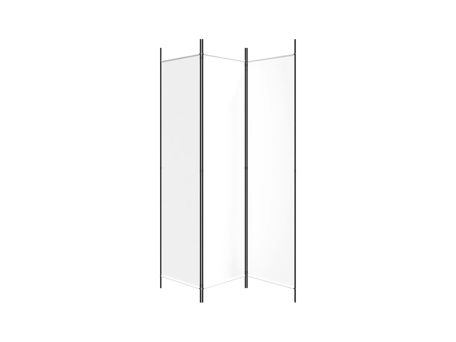 3-delige scheidingswand Wit 150x200 cm Stof
