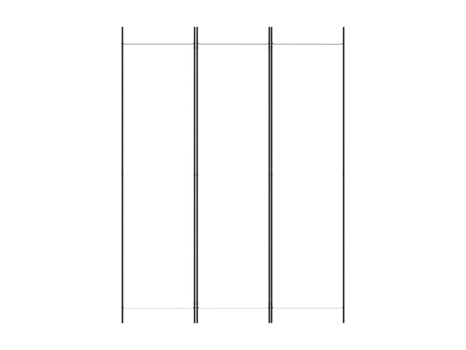 Parete divisoria a 3 pannelli Bianco 150x200 cm Tessuto