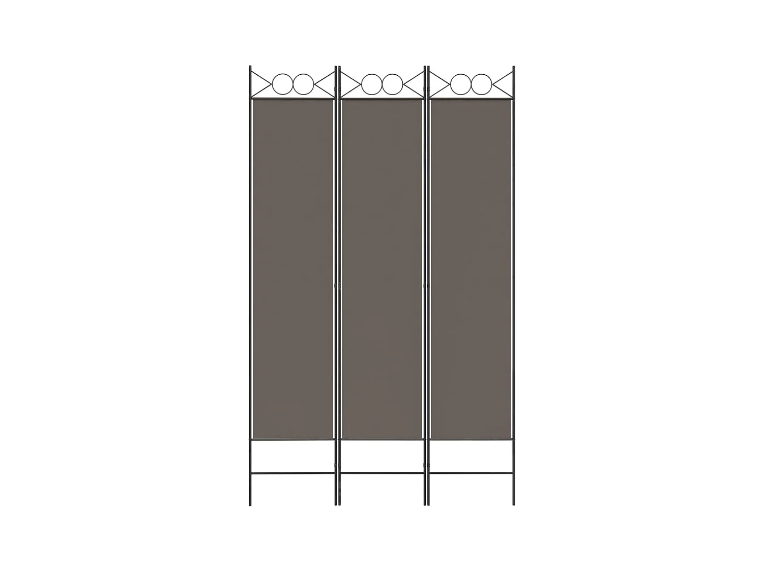 Tabique divisorio de 3 paneles Antracita 120x200 cm Tejido