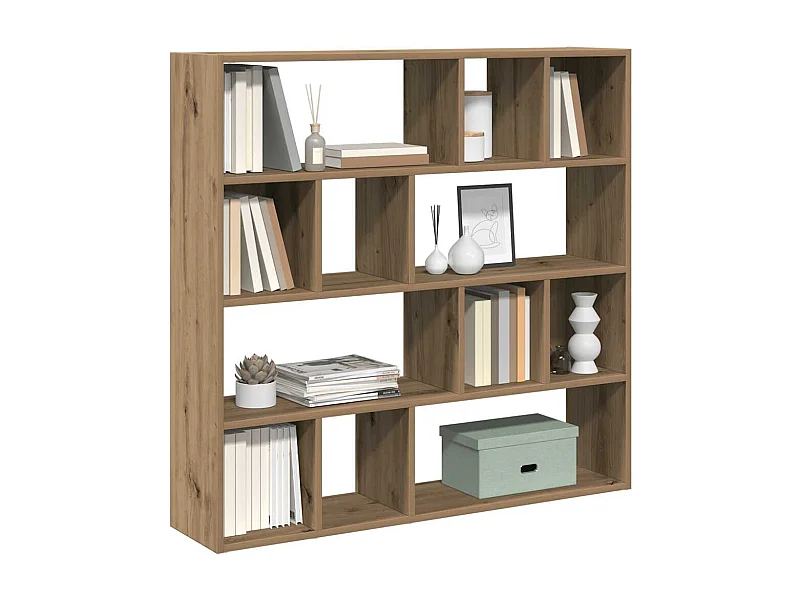 Boekenkast/kamerverdeler handgemaakt eikenhout 105x24x102 cm