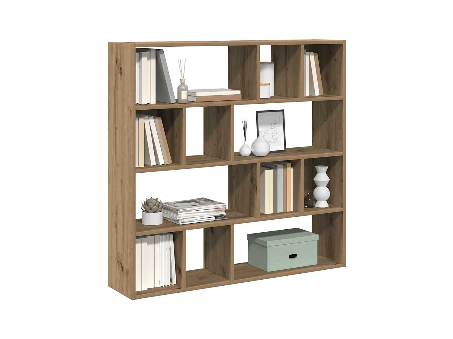 Bibliothèque/Séparateur de pièce chêne artisanal 105x24x102 cm