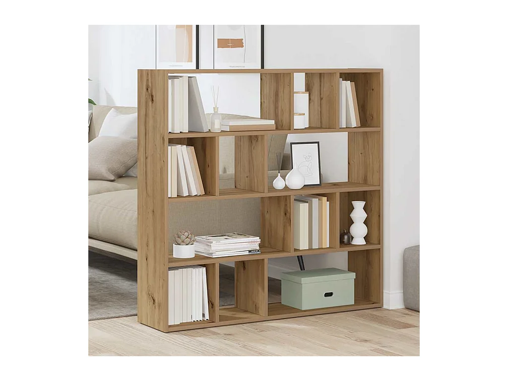 Bibliothèque/Séparateur de pièce chêne artisanal 105x24x102 cm