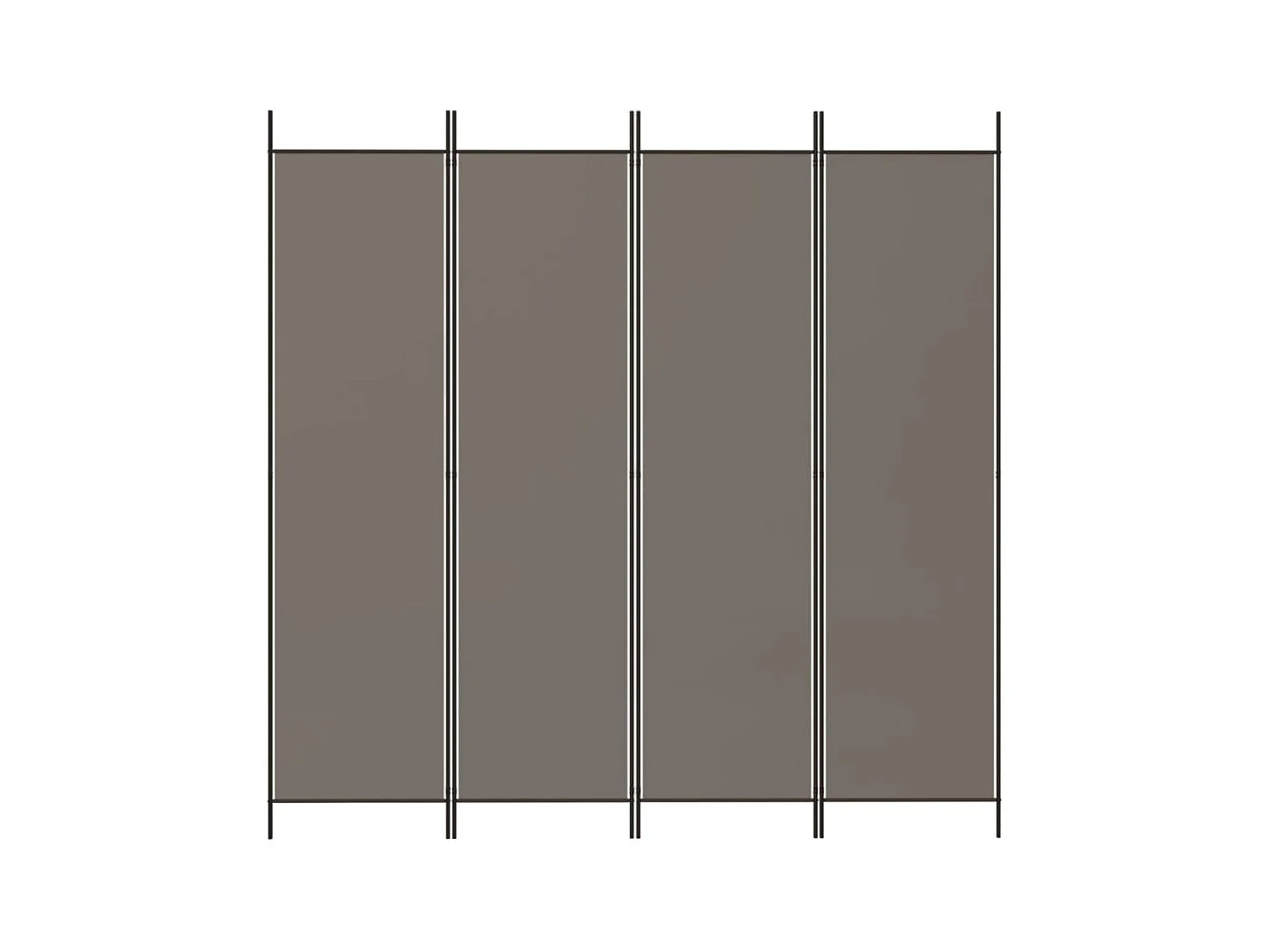 Tabique divisorio de 4 paneles Antracita 200x200 cm Tejido