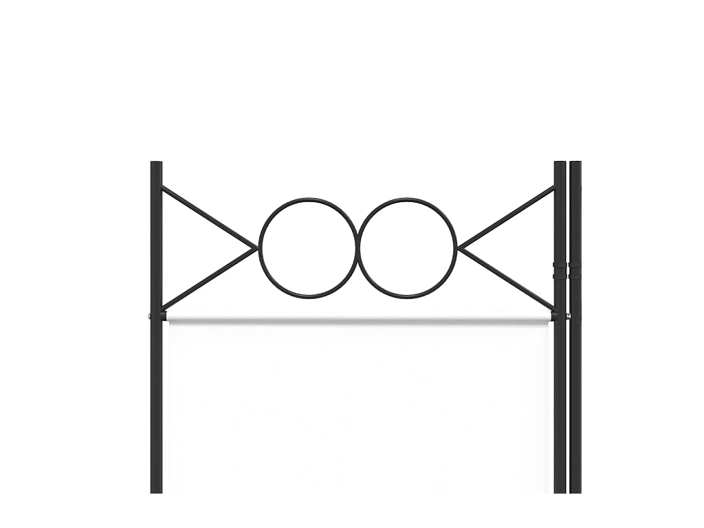 4-delige scheidingswand Wit 160x220 cm Stof