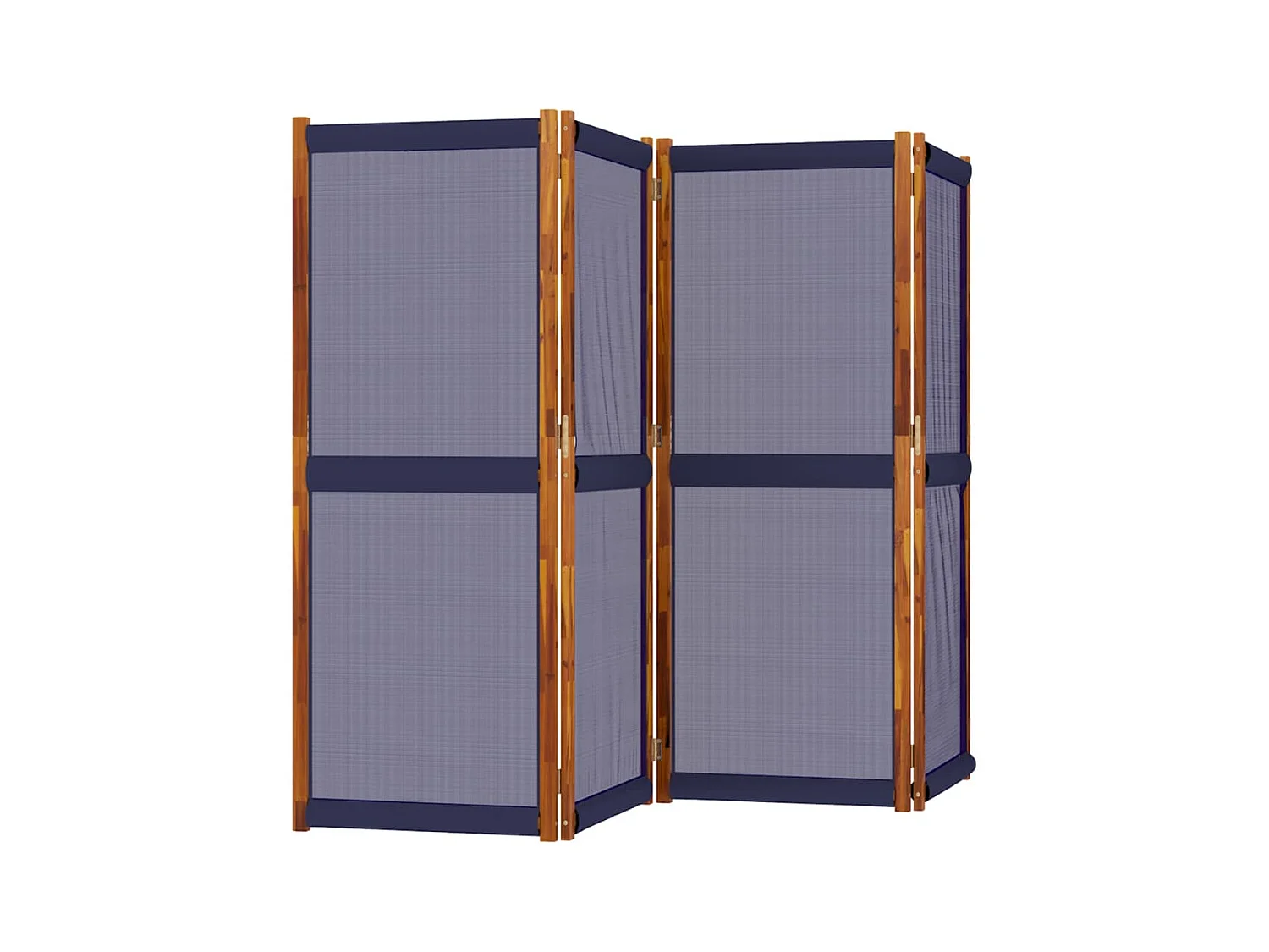 Tabique divisorio de 4 paneles azul oscuro 280x180 cm