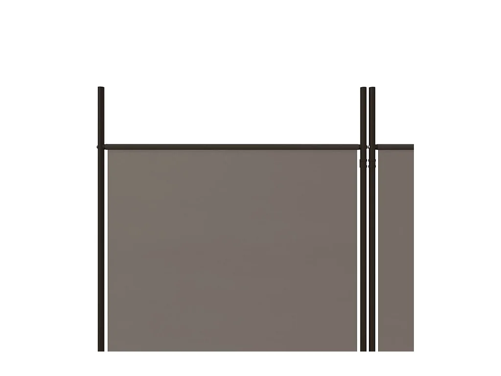 4-delige scheidingswand Antraciet 200x220 cm Stof