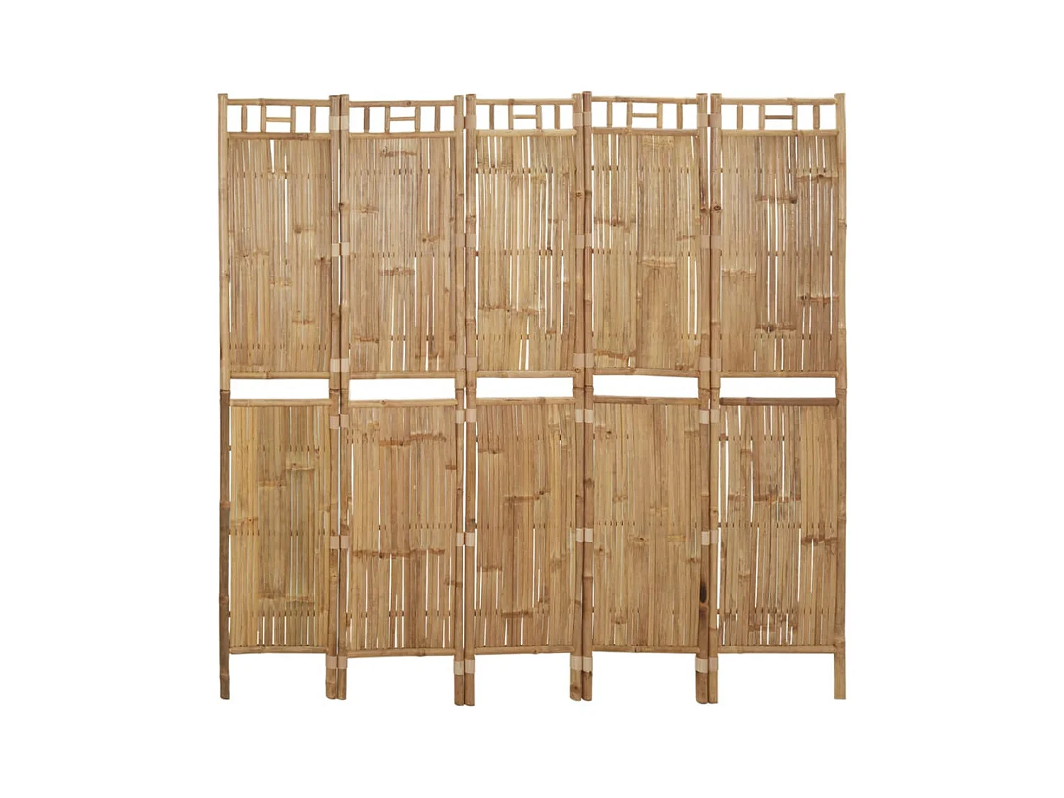 5-teilige Bambus-Trennwand 200x180 cm