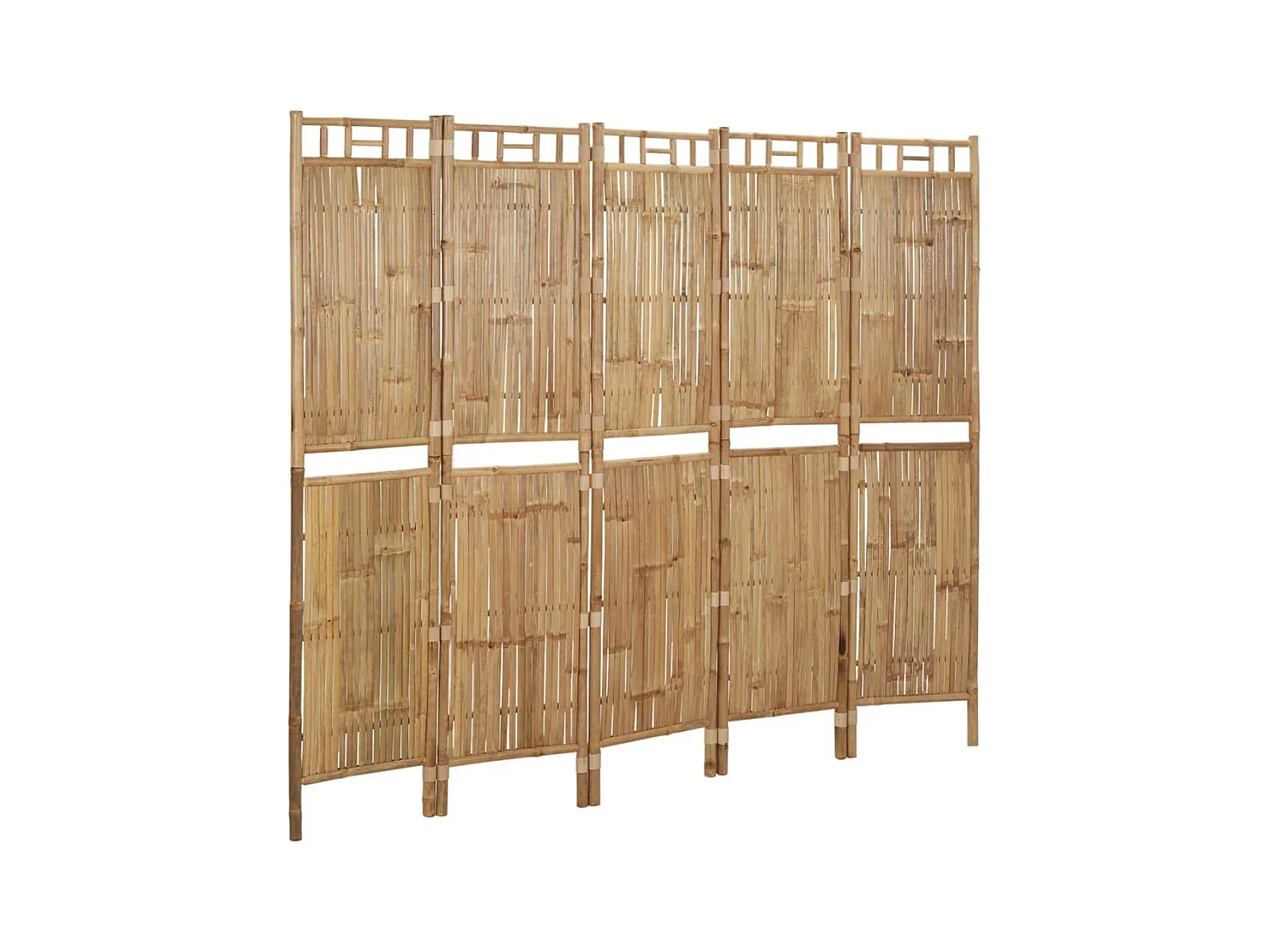 5-teilige Bambus-Trennwand 200x180 cm