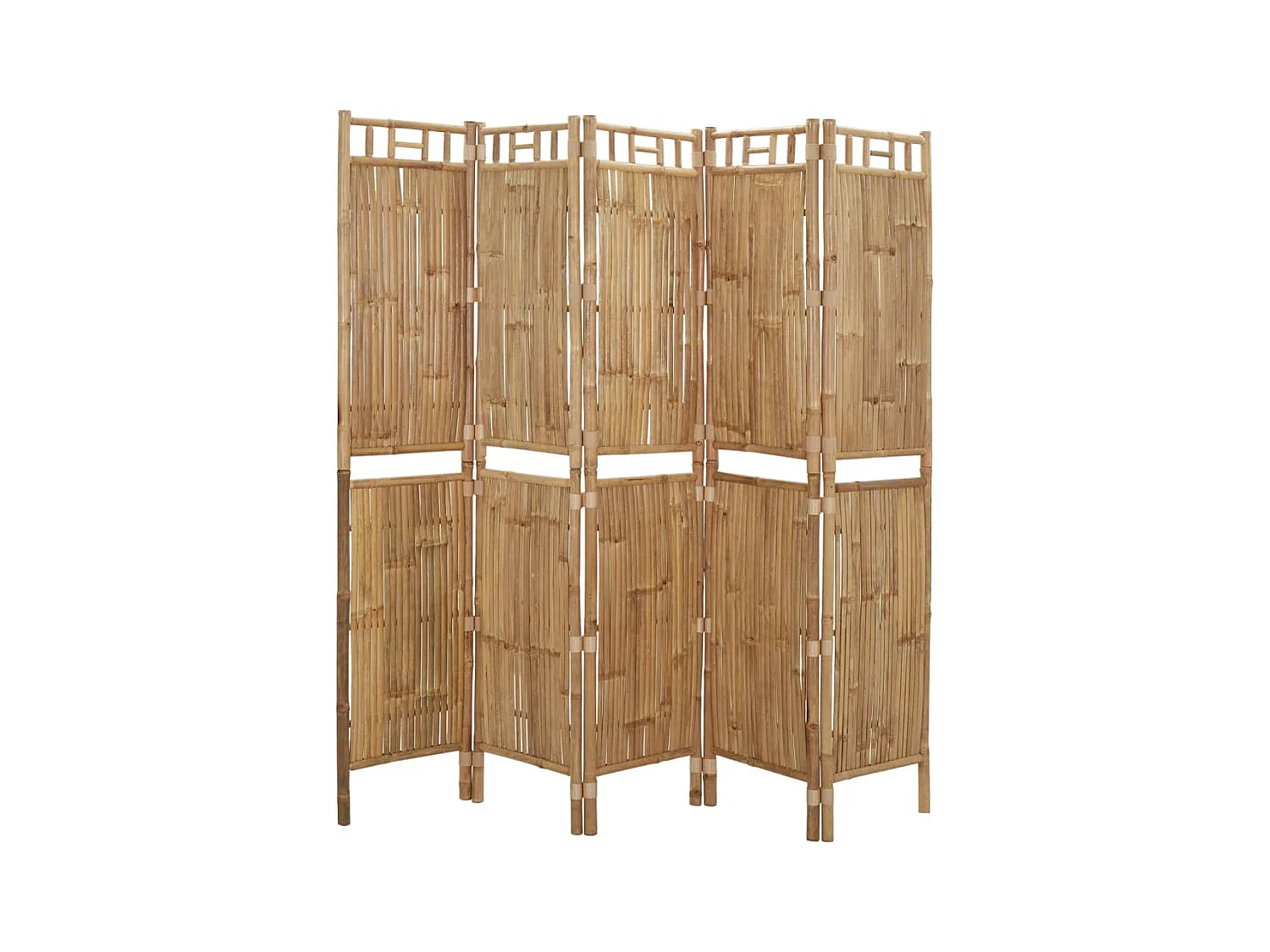 5-teilige Bambus-Trennwand 200x180 cm