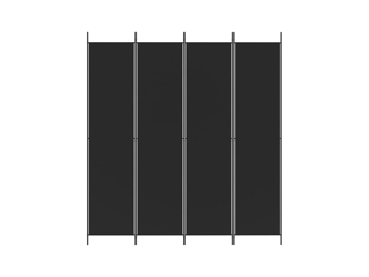 Mampara divisoria de 4 paneles Tela Negra 200x220 cm