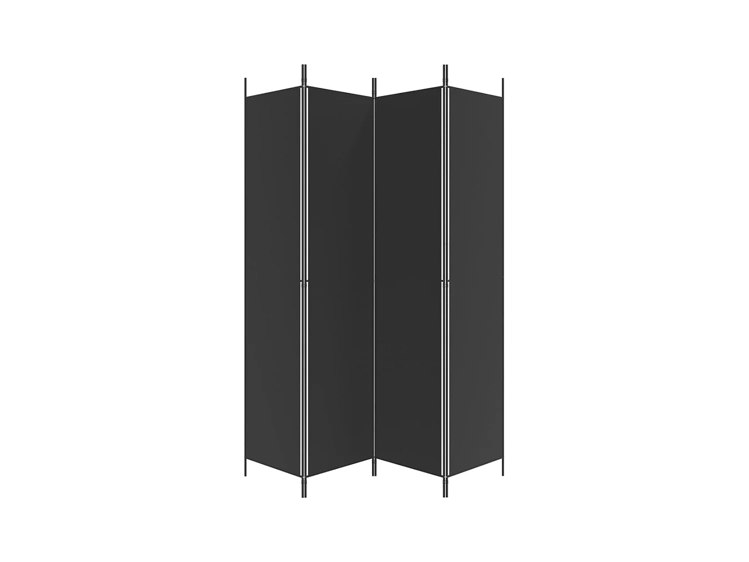 Mampara divisoria de 4 paneles Tela Negra 200x220 cm