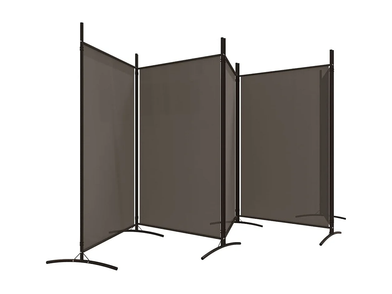 Mampara divisoria de 5 paneles Antracita 433x180 cm Tela