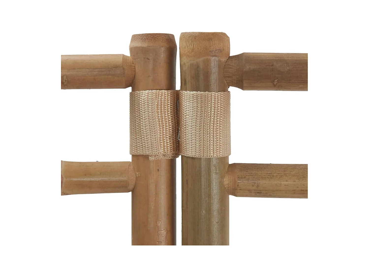 Cloison de séparation pliante 4 panneaux 160 cm Bambou et toile