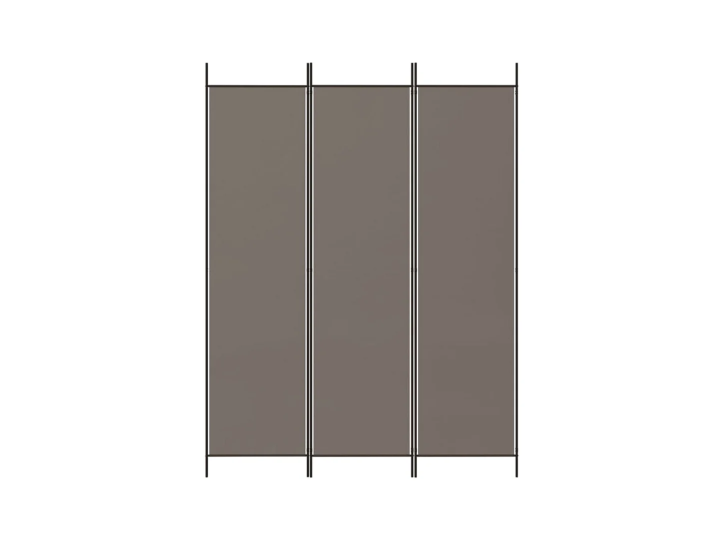Parete divisoria a 3 pannelli Antracite 150x200 cm Tessuto