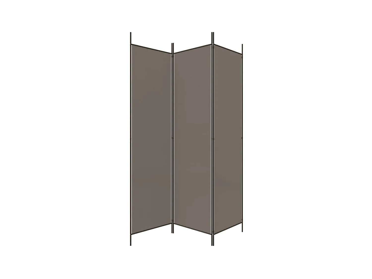 Parete divisoria a 3 pannelli Antracite 150x200 cm Tessuto