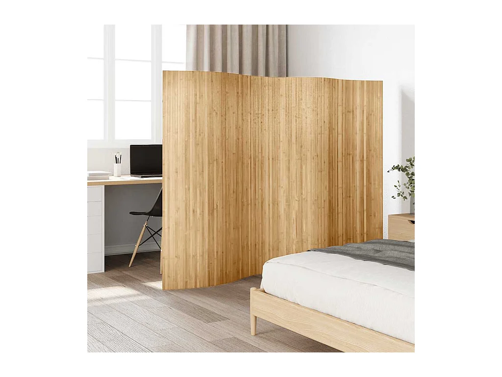 Parete divisoria in bambù 250 x 165 cm Naturale