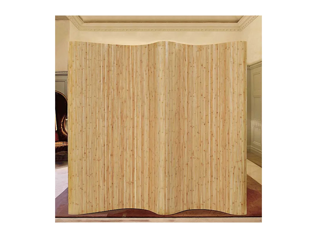 Parete divisoria in bambù 250 x 165 cm Naturale