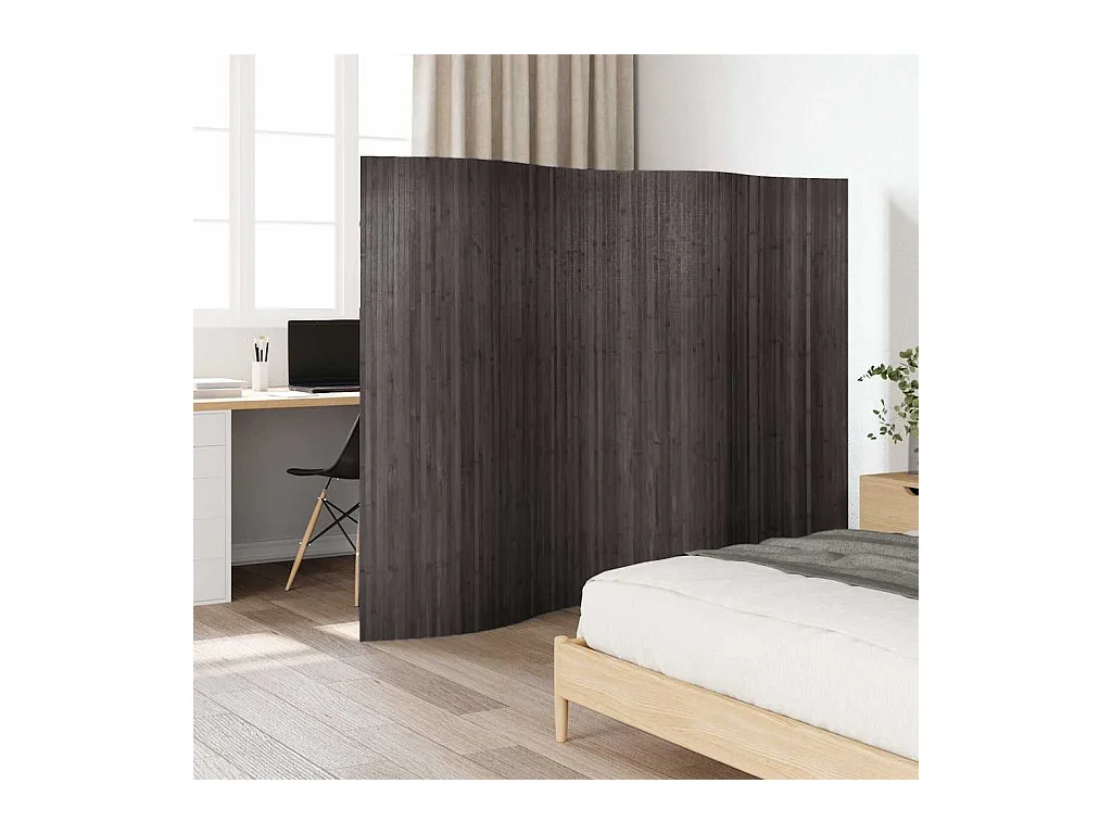 Parete divisoria in bambù grigio 250 x 165 cm