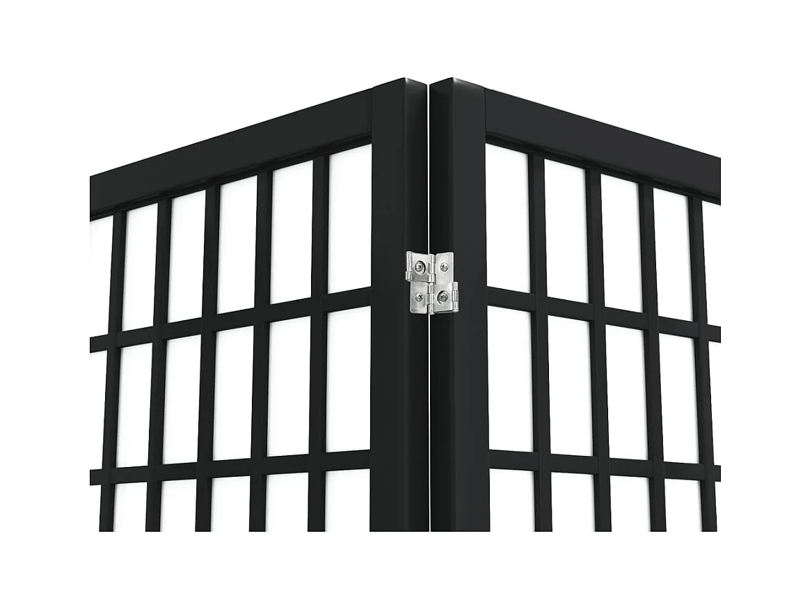 Vouwwand 4 panelen 160x170 cm Zwart