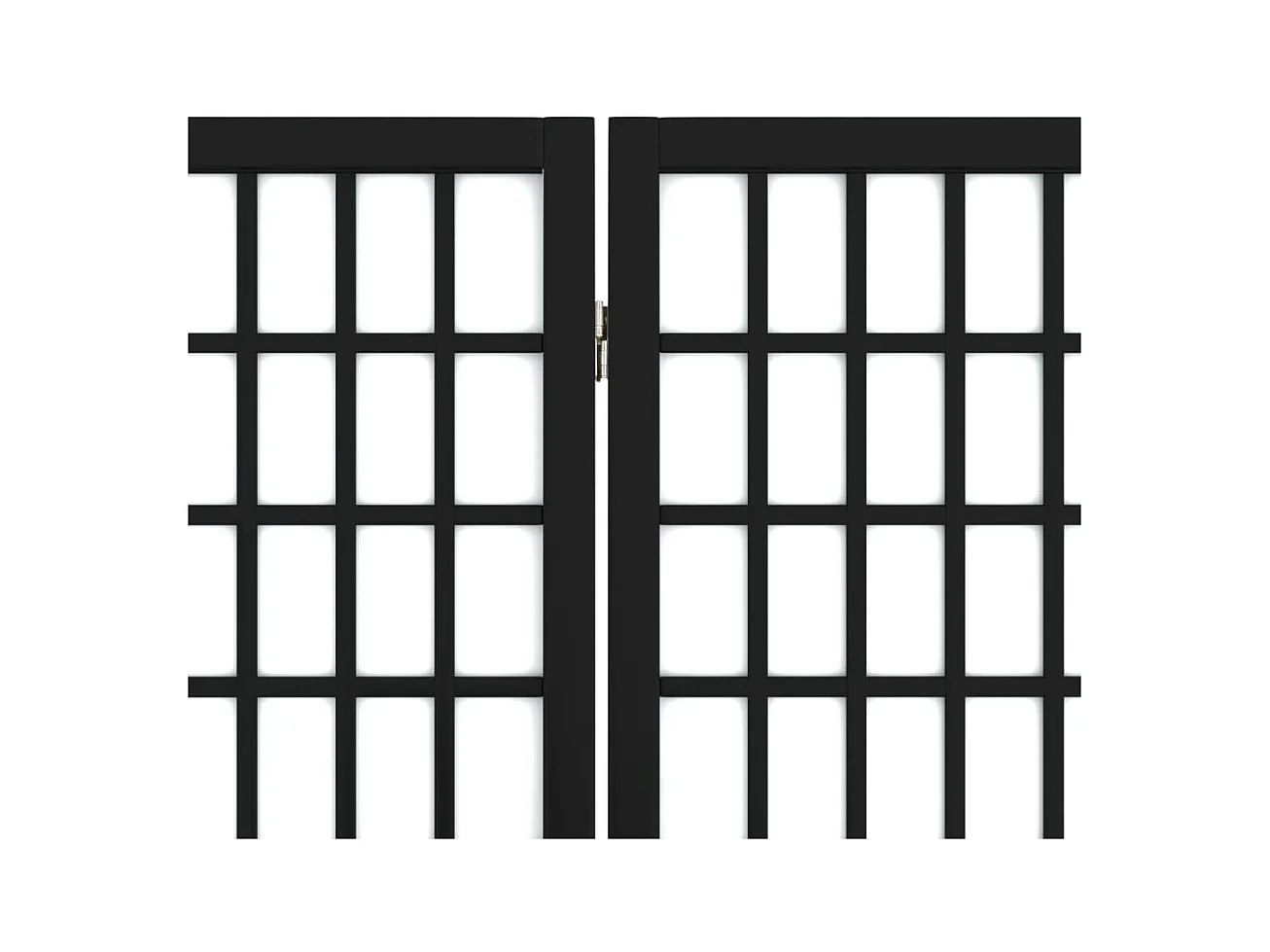 Vouwwand 4 panelen 160x170 cm Zwart