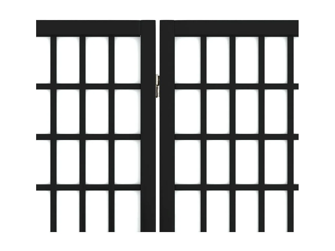 Tabique plegable 4 paneles 160x170 cm Negro