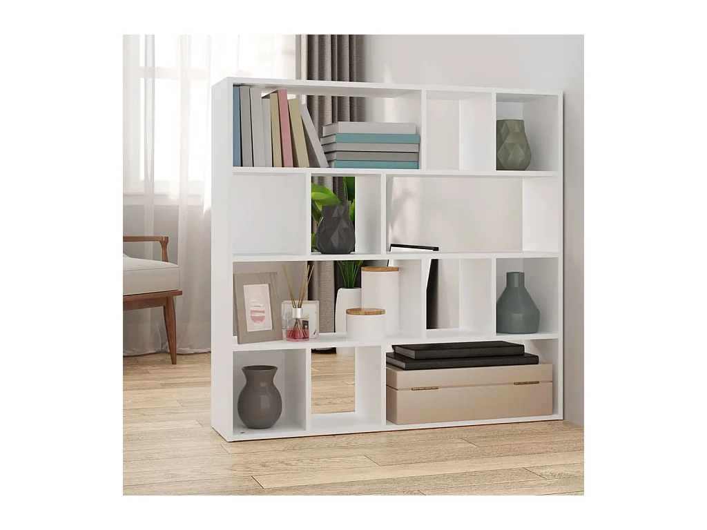 Boekenkast/Scheidingswand Wit 105x24x102 cm