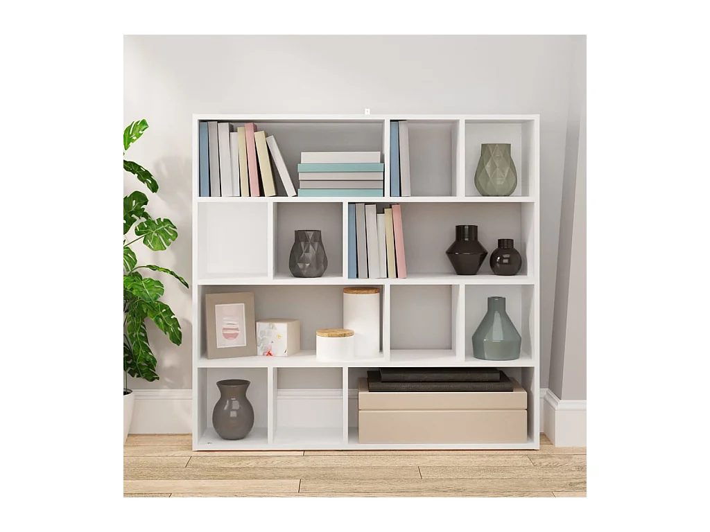 Boekenkast/Scheidingswand Wit 105x24x102 cm