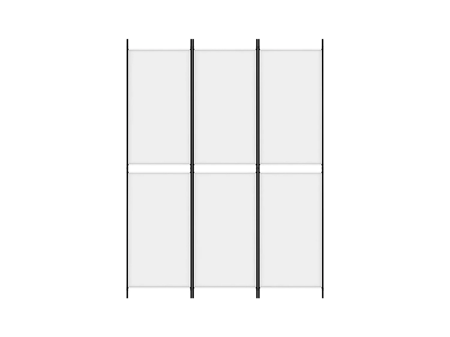 3-delige scheidingswand Wit 150x200 cm Stof