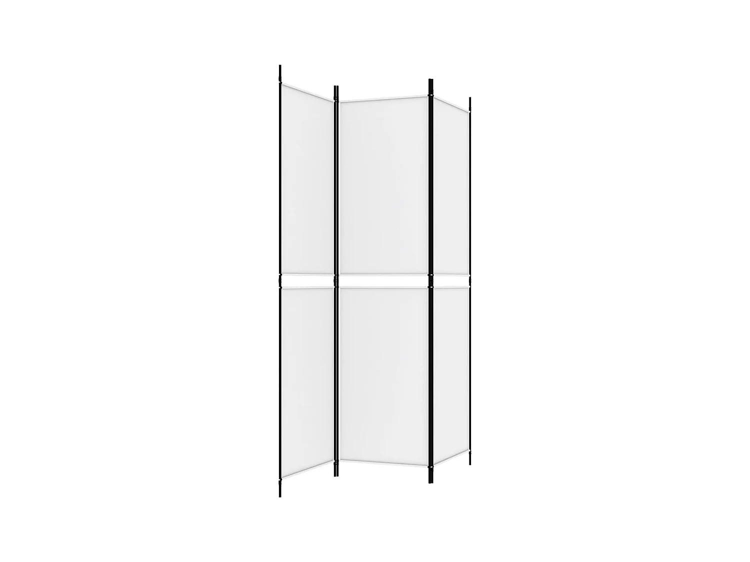 3-delige scheidingswand Wit 150x200 cm Stof