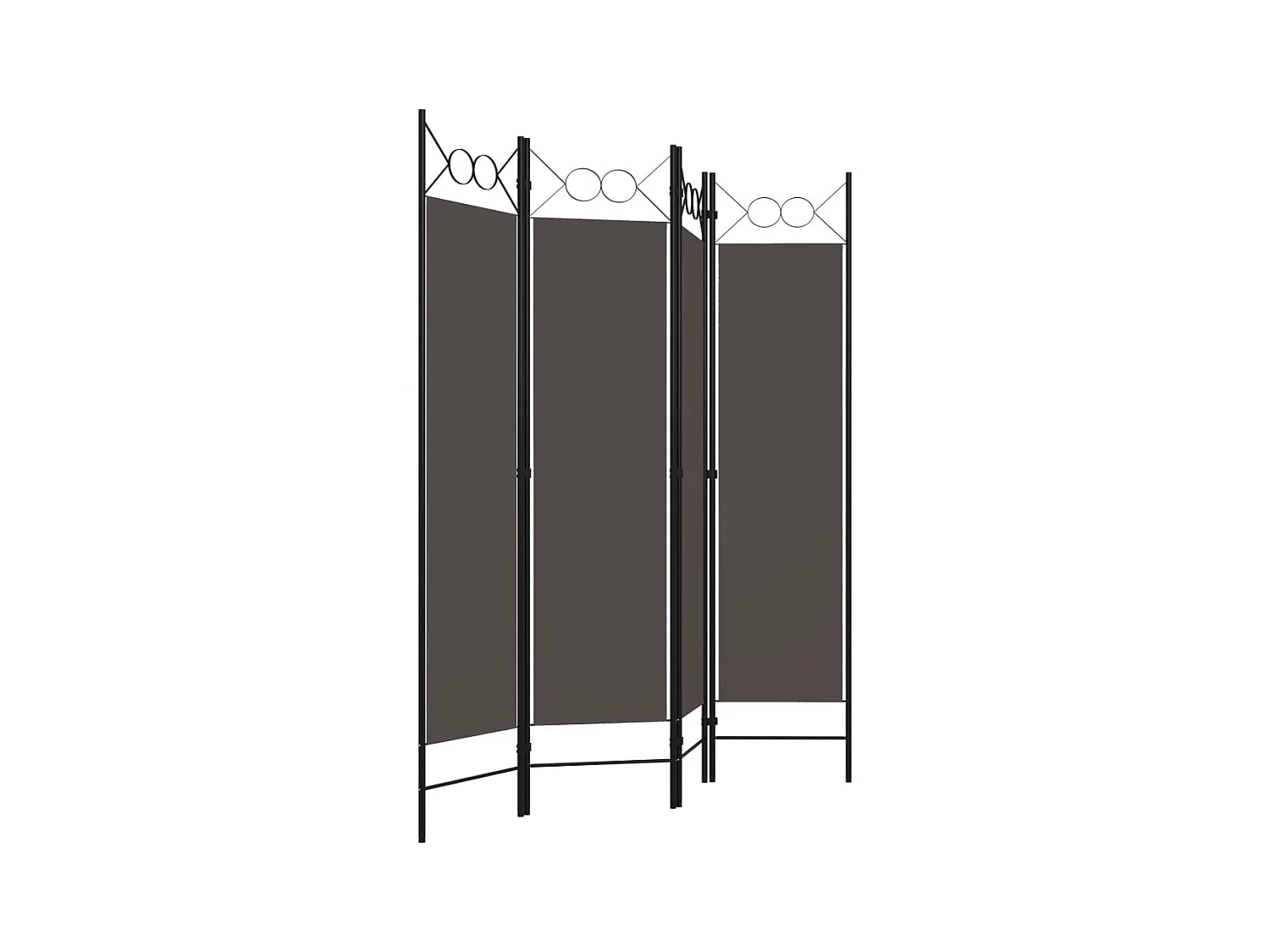 Parete divisoria antracite a 4 pannelli 160 x 180 cm