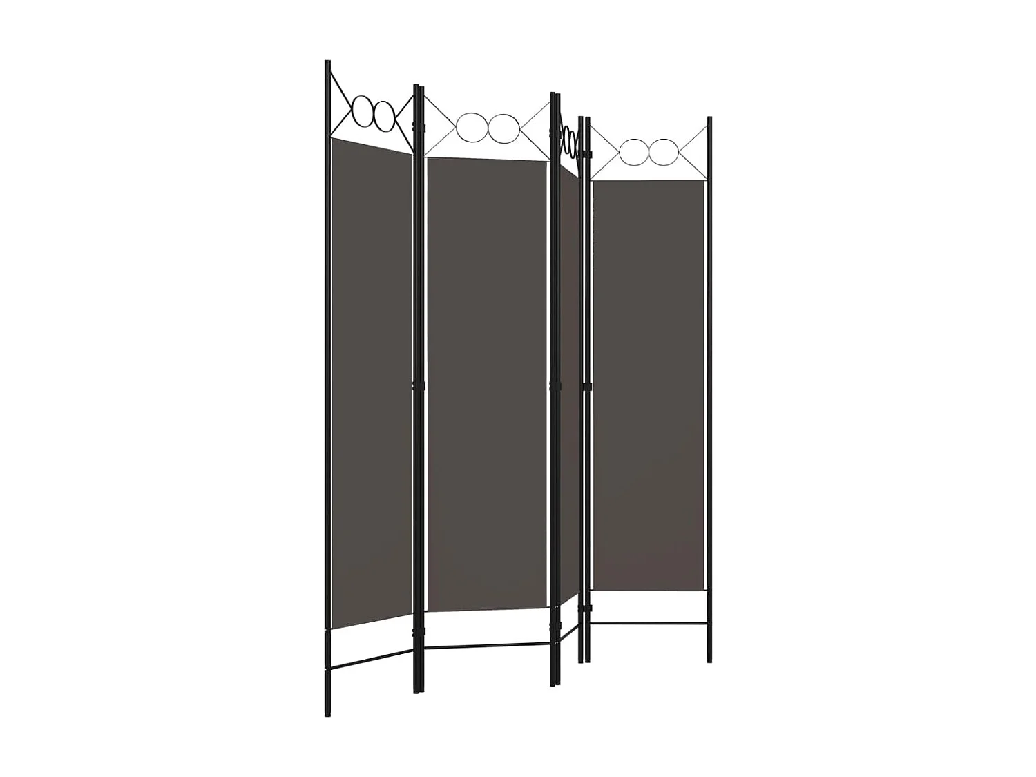 Cloison de séparation 4 panneaux Anthracite 160 x 180 cm