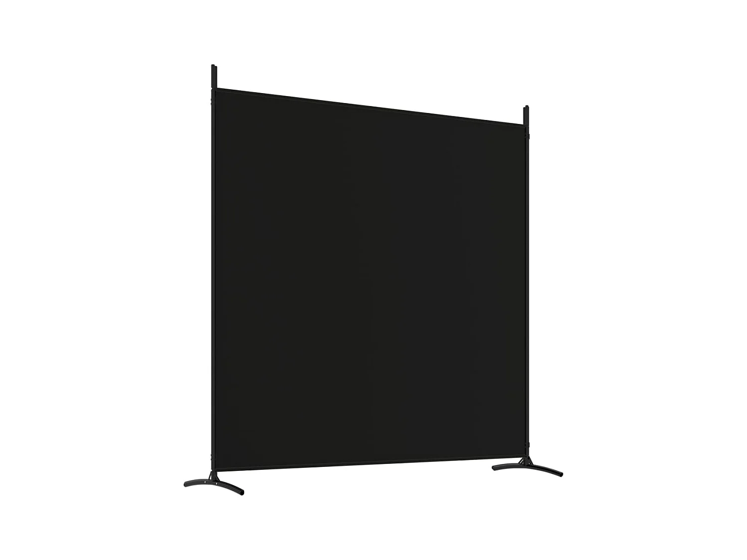 Cloison de séparation 4 panneaux Noir 698x180 cm Tissu