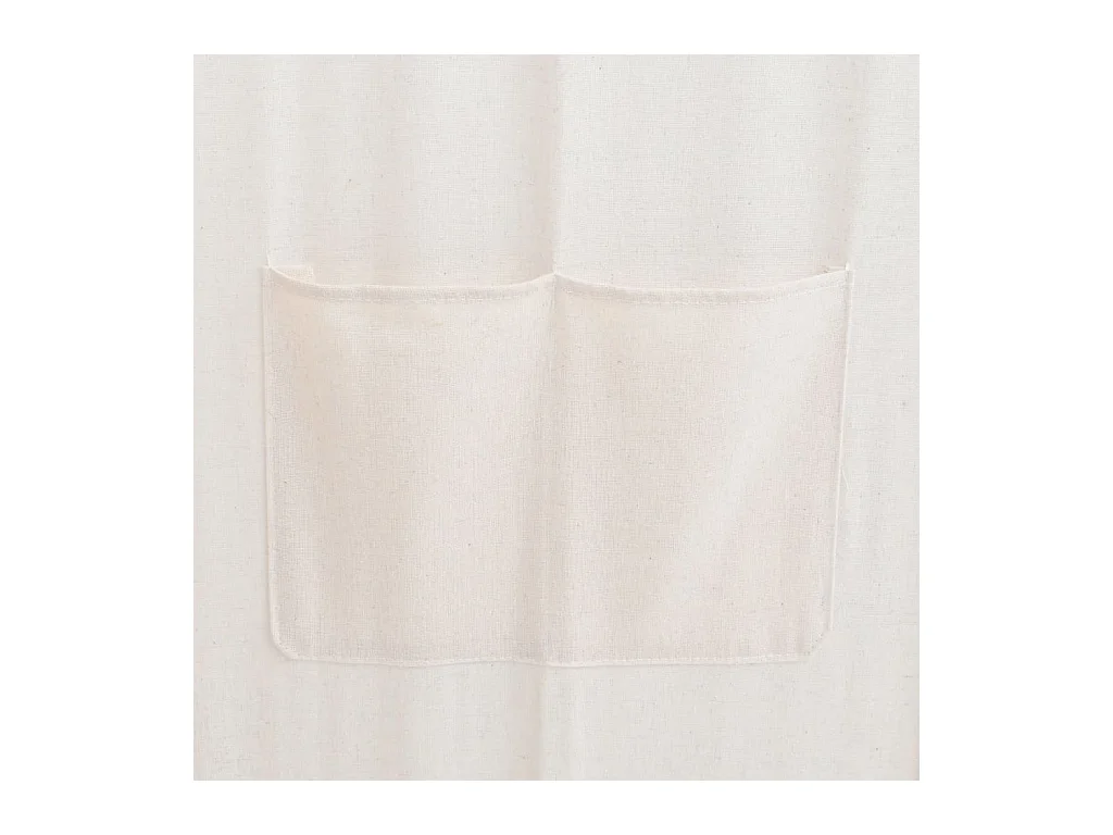 Biombo de 5 paneles Crema 200 x 170 x 4 cm Tela