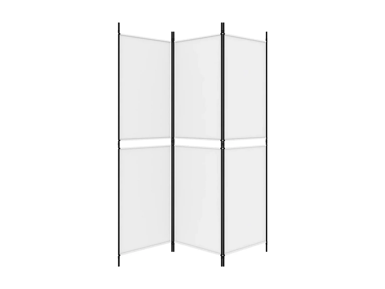 3-delige scheidingswand Wit 150x180 cm Stof
