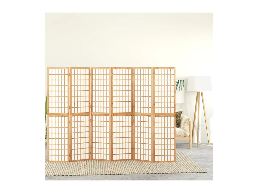 Parete divisoria pieghevole 6 pannelli 240x170 cm