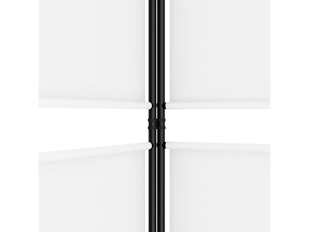Parete divisoria a 4 pannelli Bianco 200x180 cm Tessuto