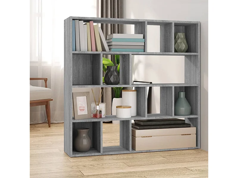 Sonoma grijze boekenkast/kamerverdeler 105x24x102 cm