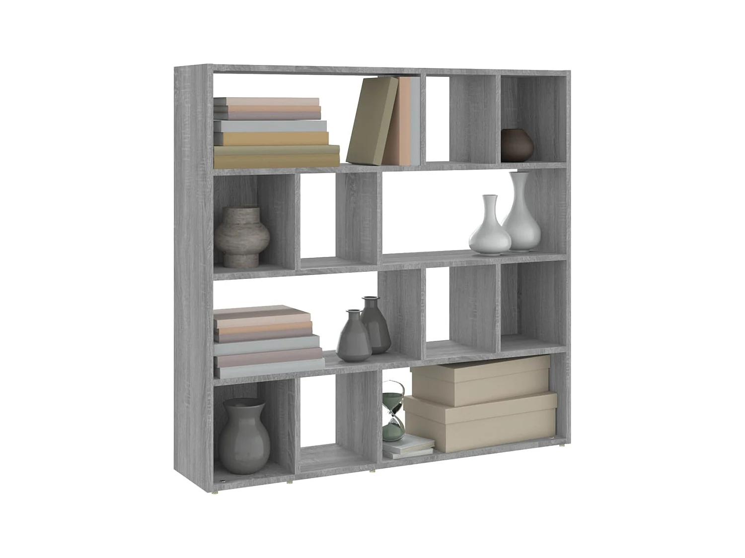 Libreria/divisorio grigio Sonoma 105x24x102 cm