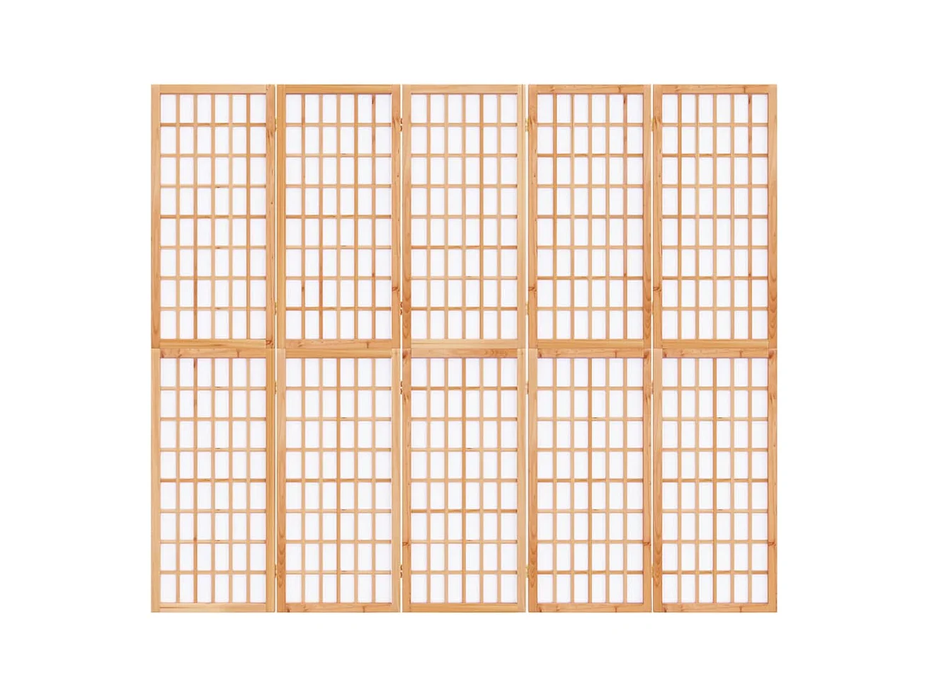 Parete divisoria pieghevole 5 pannelli 200x170 cm