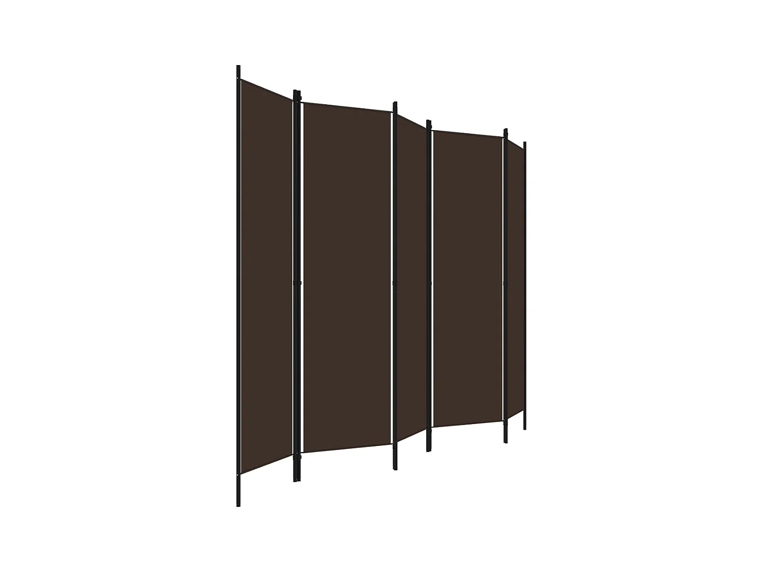 Parete divisoria a 5 pannelli Marrone 250x180 cm