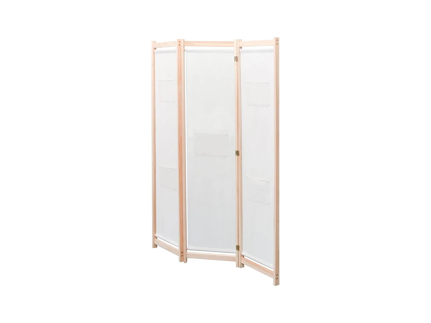 3-teiliger Raumteiler Creme 120x170x4 cm Stoff