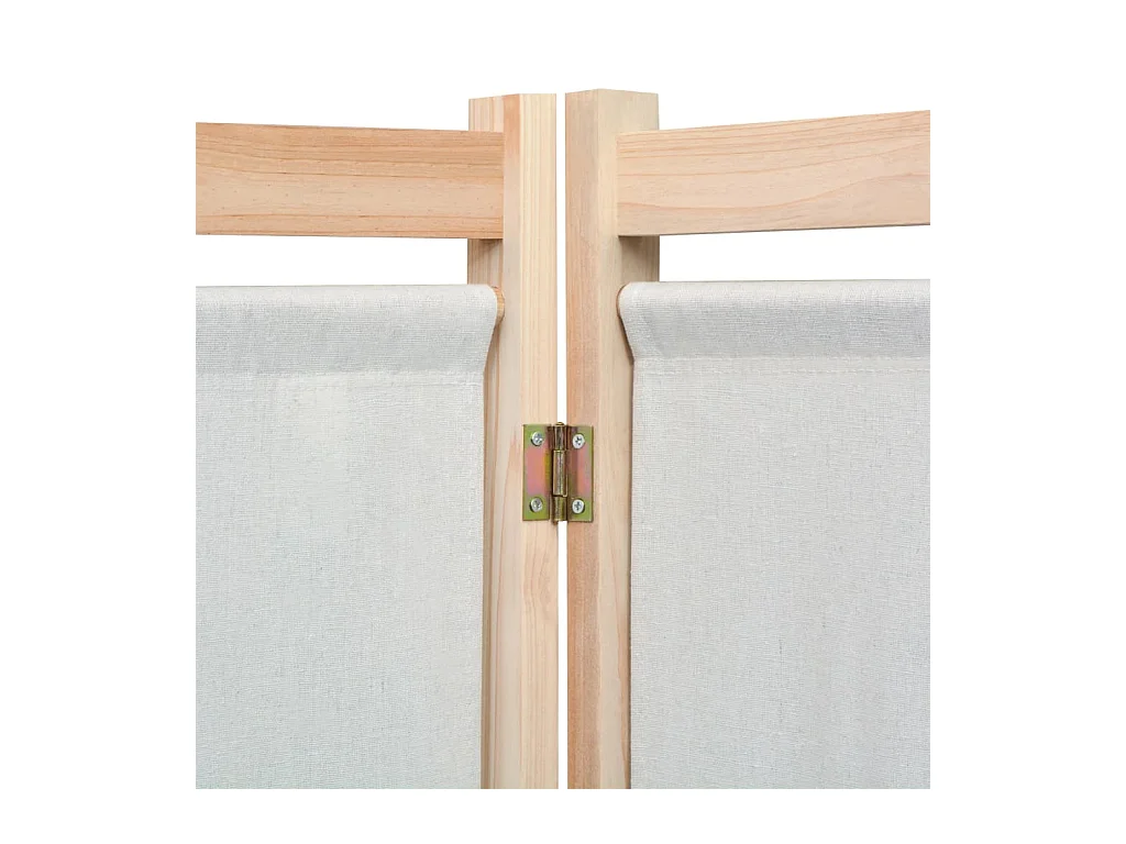 3-teiliger Raumteiler Creme 120x170x4 cm Stoff