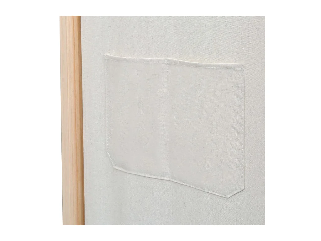 3-teiliger Raumteiler Creme 120x170x4 cm Stoff