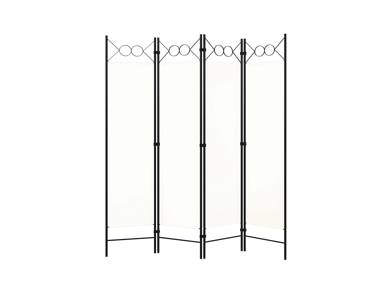 4-delige witte scheidingswand 160x180 cm